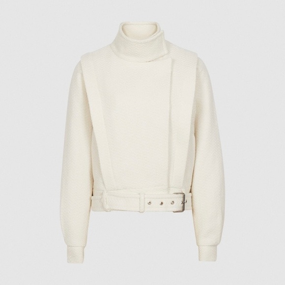 Reiss Jackets & Blazers - Reiss Cream Belted Jacket